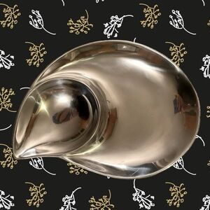 Metal Chip & Dip Tray, Silver Tone